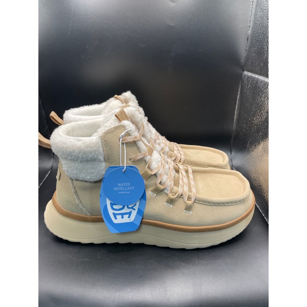 Hey Dude Wendy Peak Ares Suede Cozstit Tan Water Repellant Boots W11 44367-265